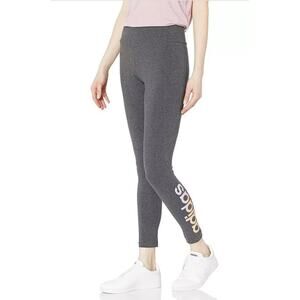 Adidas Women's Linear-Logo Full Length Leggings S Grey Heather NWT